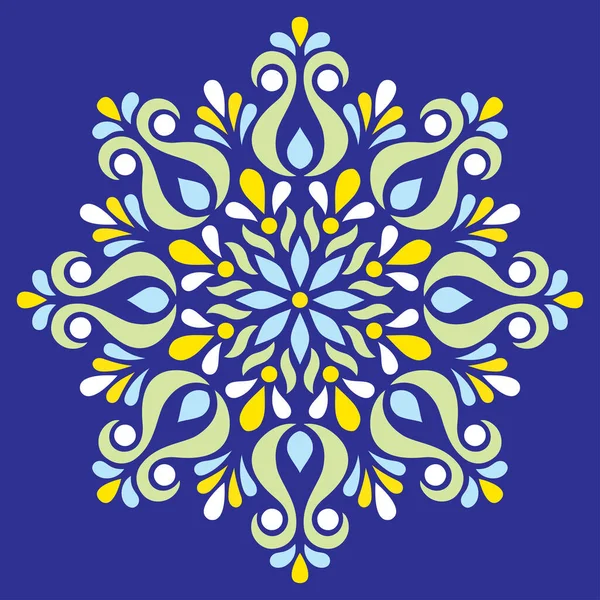 Mandala Motif Couleur Stencil Gribouillis Croquis Bonne Humeur Bon Pour — Image vectorielle