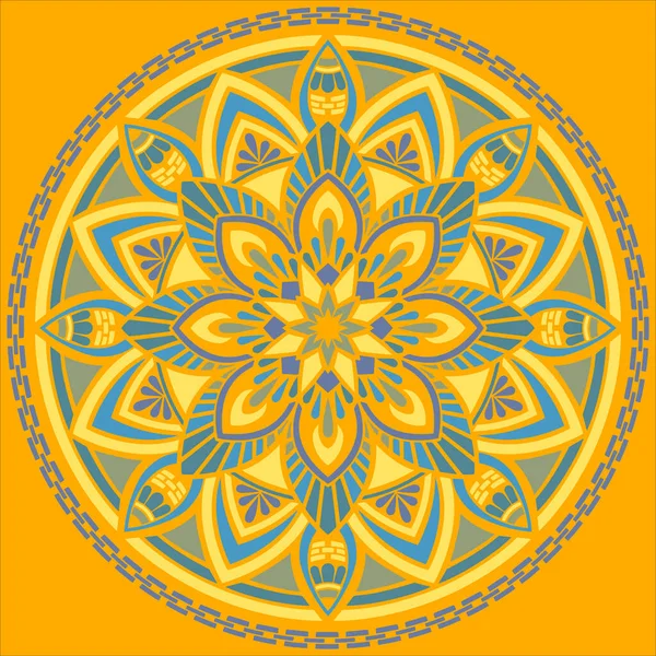 Mandala Patroon Kleur Sjabloon Doodles Schets Goed Humeur Goed Voor Stockvector