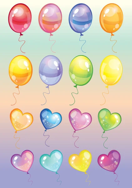 Ballons réglés dans le vecteur — Image vectorielle