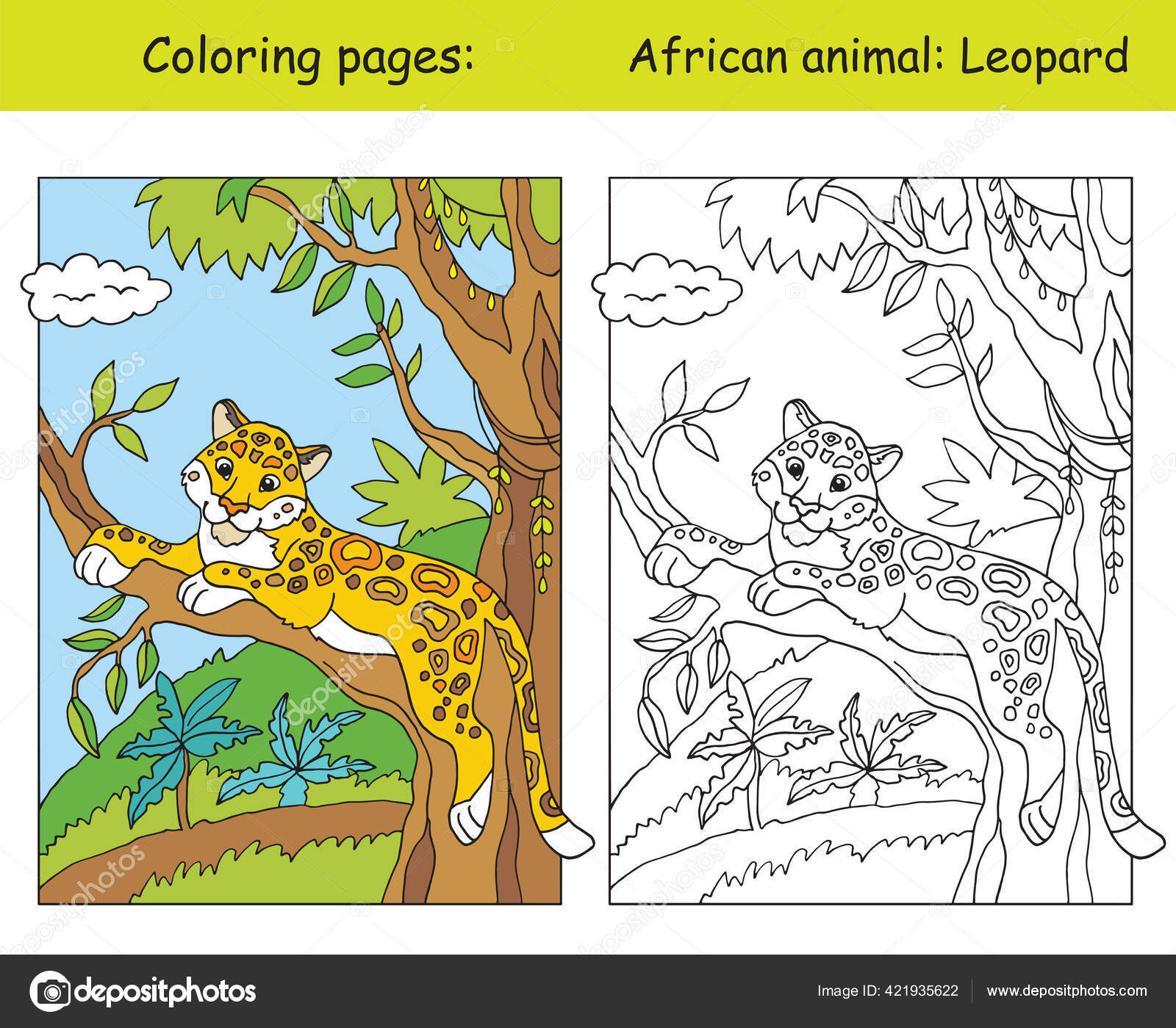 Desenho de Leopardo para colorir  Desenhos para colorir e imprimir gratis