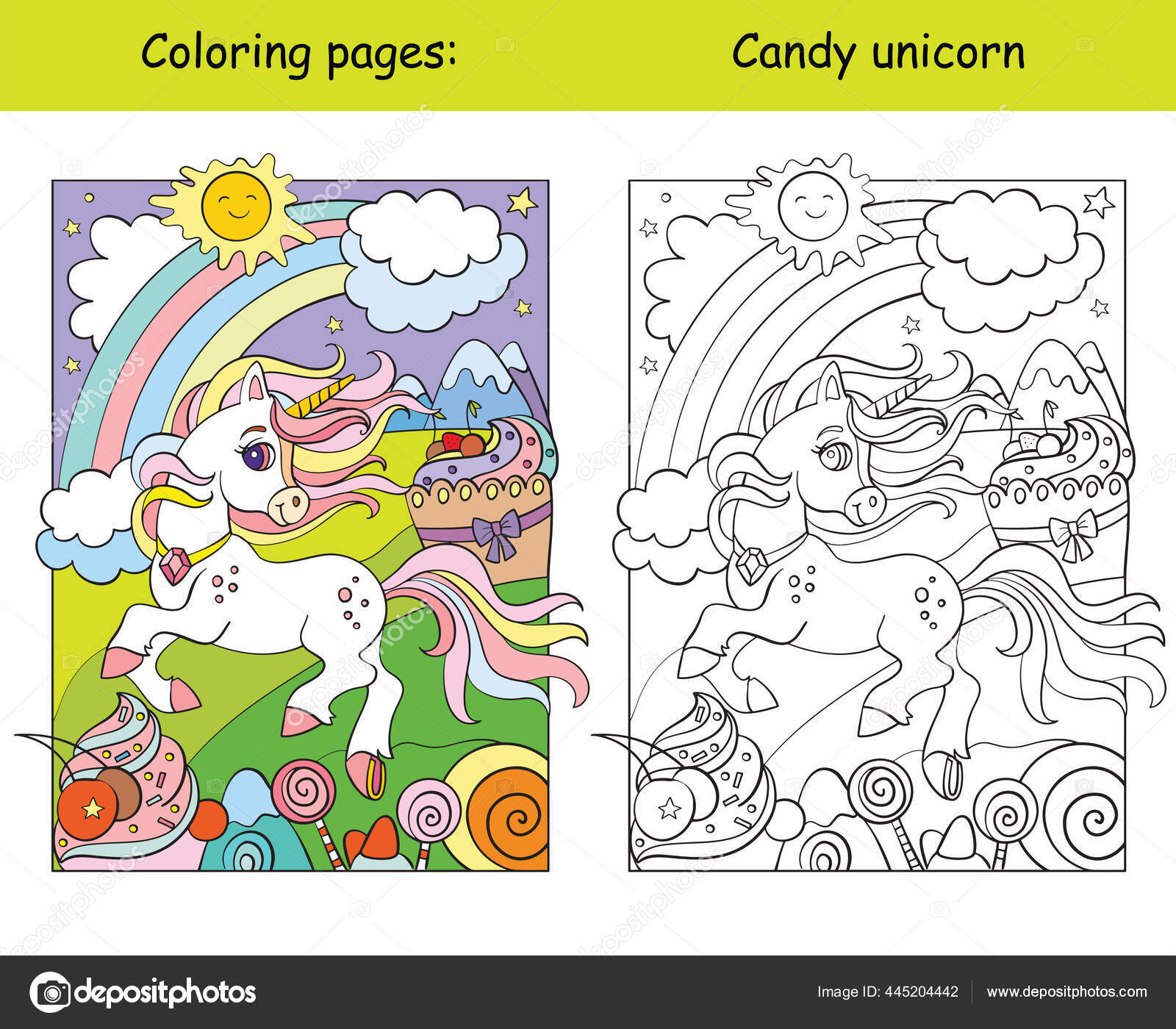 Baixar Vetor De Desenhos De Livros Para Colorir De Doces Kawaii