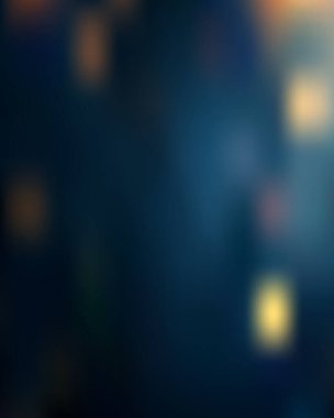 Sarı Işıklı ve Bokeh Efektli Bulanık Mavi Arkaplan
