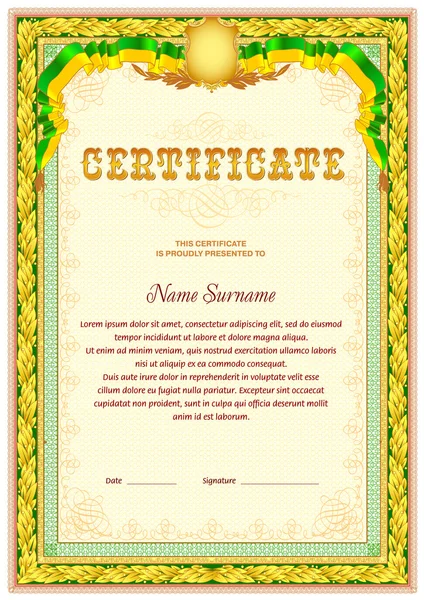 boş sertifika şablonu