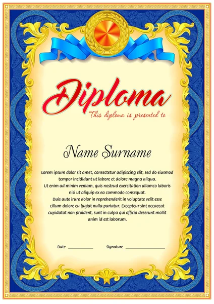 boş diploma şablonu