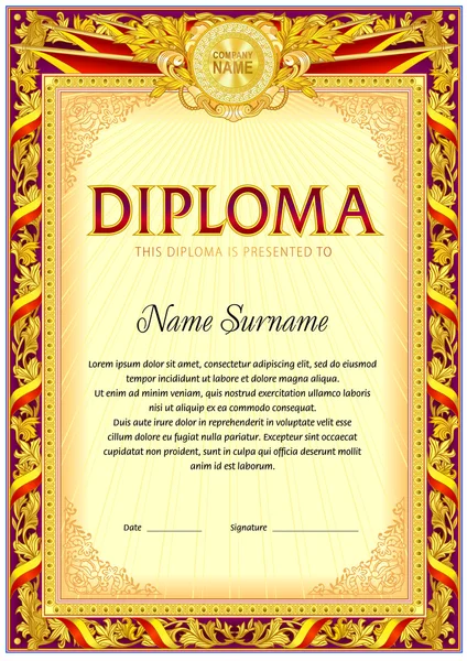 boş diploma şablonu