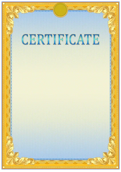Empty certificate template — Stock Vector