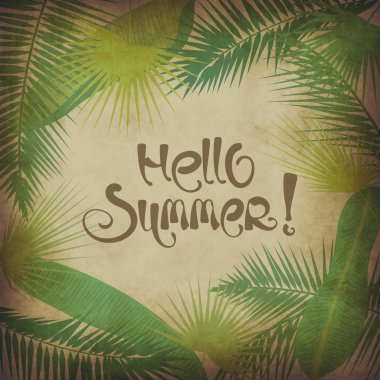 Soyut egzotik grunge vektör arka plan bırakır