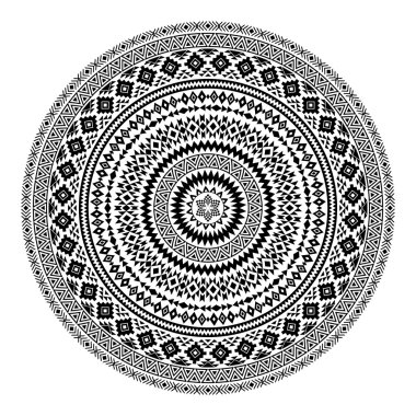 Mandala. Soyut daire vektör geometrik süsleme.