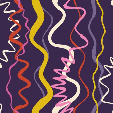 Soyut dalgalı çizgiler vektör seamless modeli