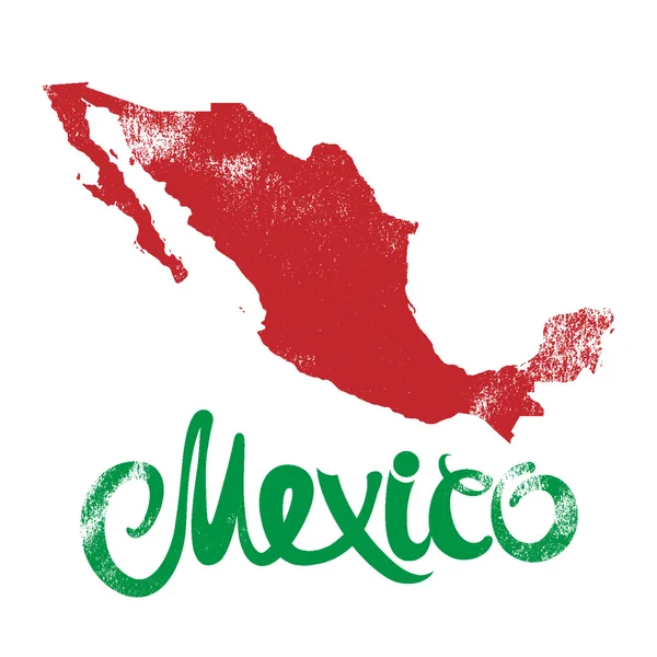 Mexico. Abstract vector background and lettering — Stock Vector