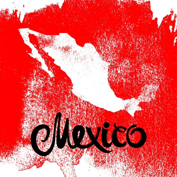 México. Fondo de vector abstracto y letras — Vector de stock