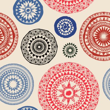 Mandala. Soyut yuvarlak süslemesiz vektör deseni