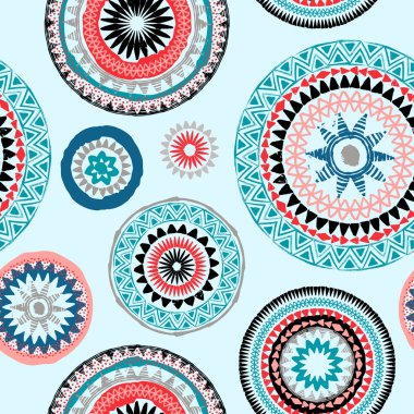 Mandala. Soyut yuvarlak süslemesiz vektör deseni