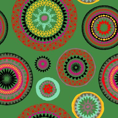 Mandala. Soyut yuvarlak süslemesiz vektör deseni