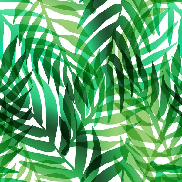 Abstrait feuilles exotiques vecteur motif sans couture — Image vectorielle