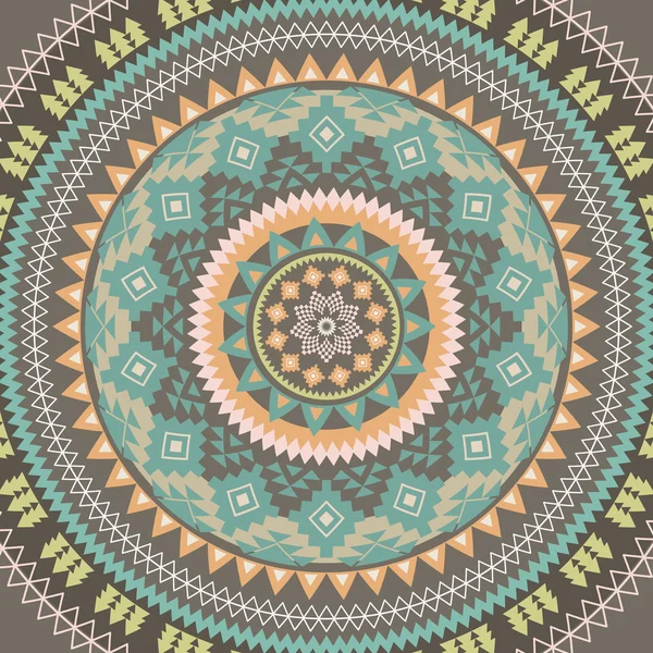 Mandala. abstraktes kreisförmiges Vektorornament. geometrisches Muster — Stockvektor