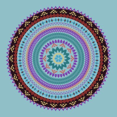 Mandala. Soyut dairesel vektör süsleme. Geometrik desen