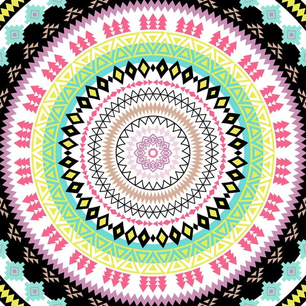 Mandala. Ornamento vetorial circular abstrato. Padrão geométrico — Vetor de Stock