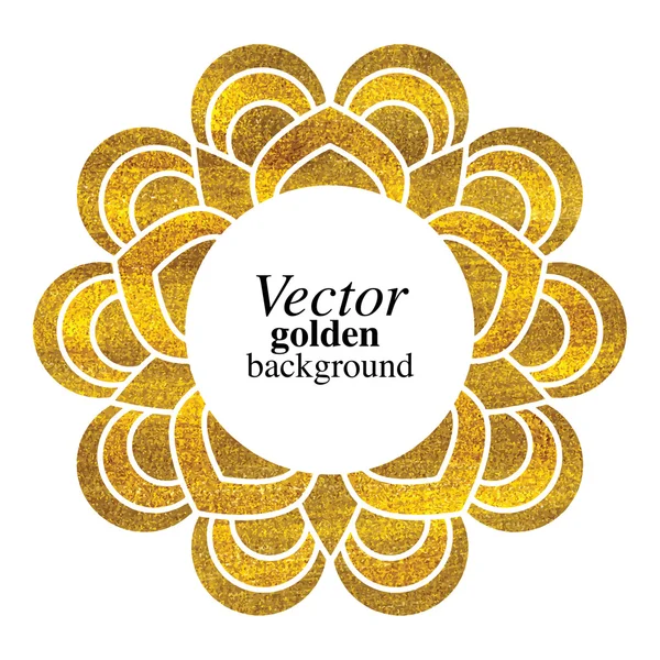 Mandala. Soyut oryantal altın çember vektör süsleme. Mürekkep çiçek arka plan — Stok Vektör