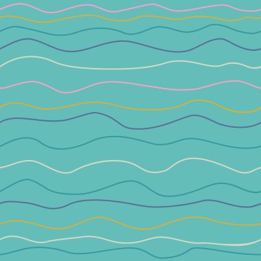 Renk çizgiler vektör seamless modeli el salladı