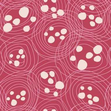 Soyut kırmızı çiçekler sorunsuz vektör desen