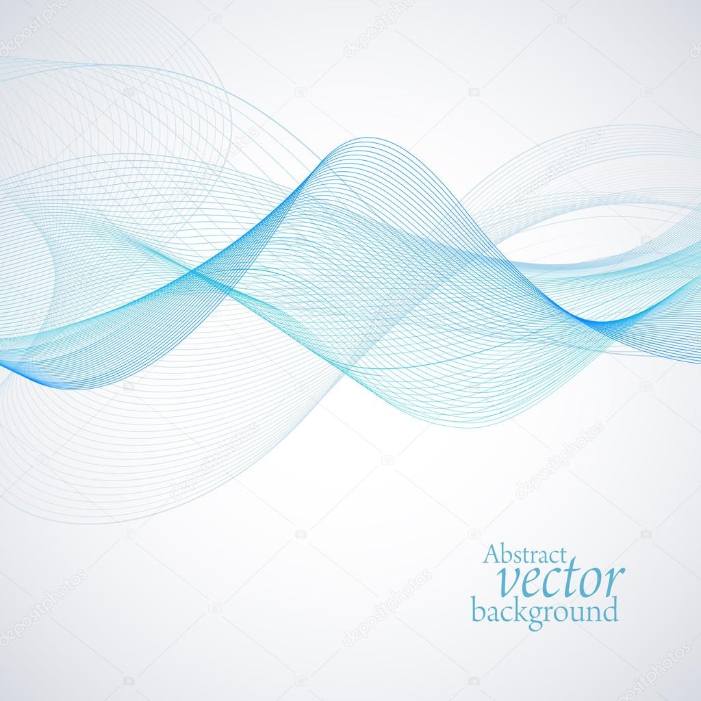 Abstract vector blue waves background
