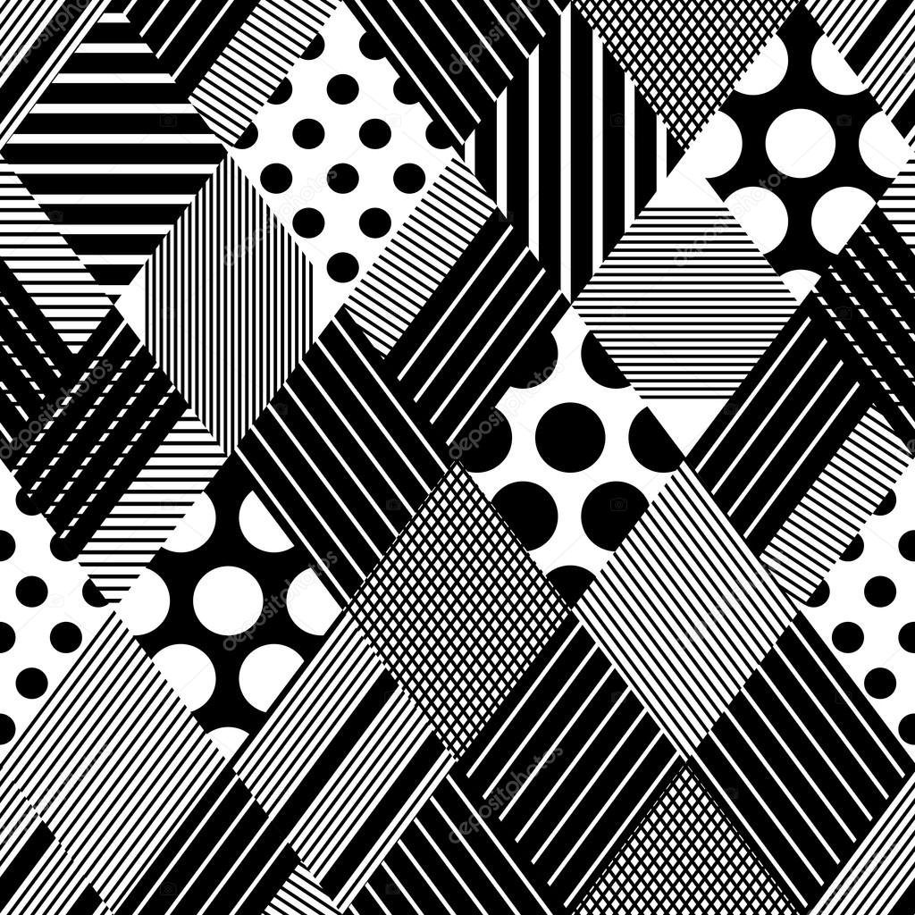 Rhombus seamless monochrome vector pattern. Geometric texture