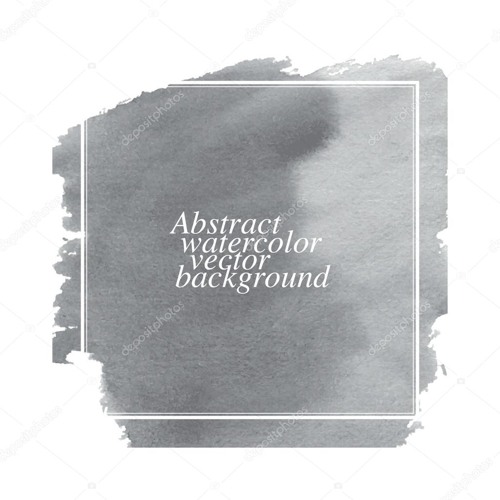 Abstract watercolor vector grey background