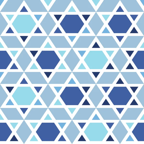 Star of David vector seamless pattern — Stock Vector