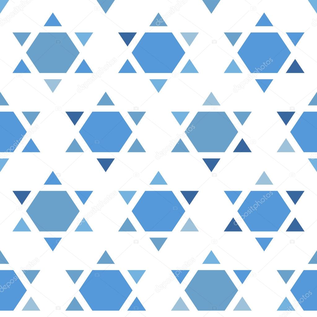 Star of David vector seamless pattern