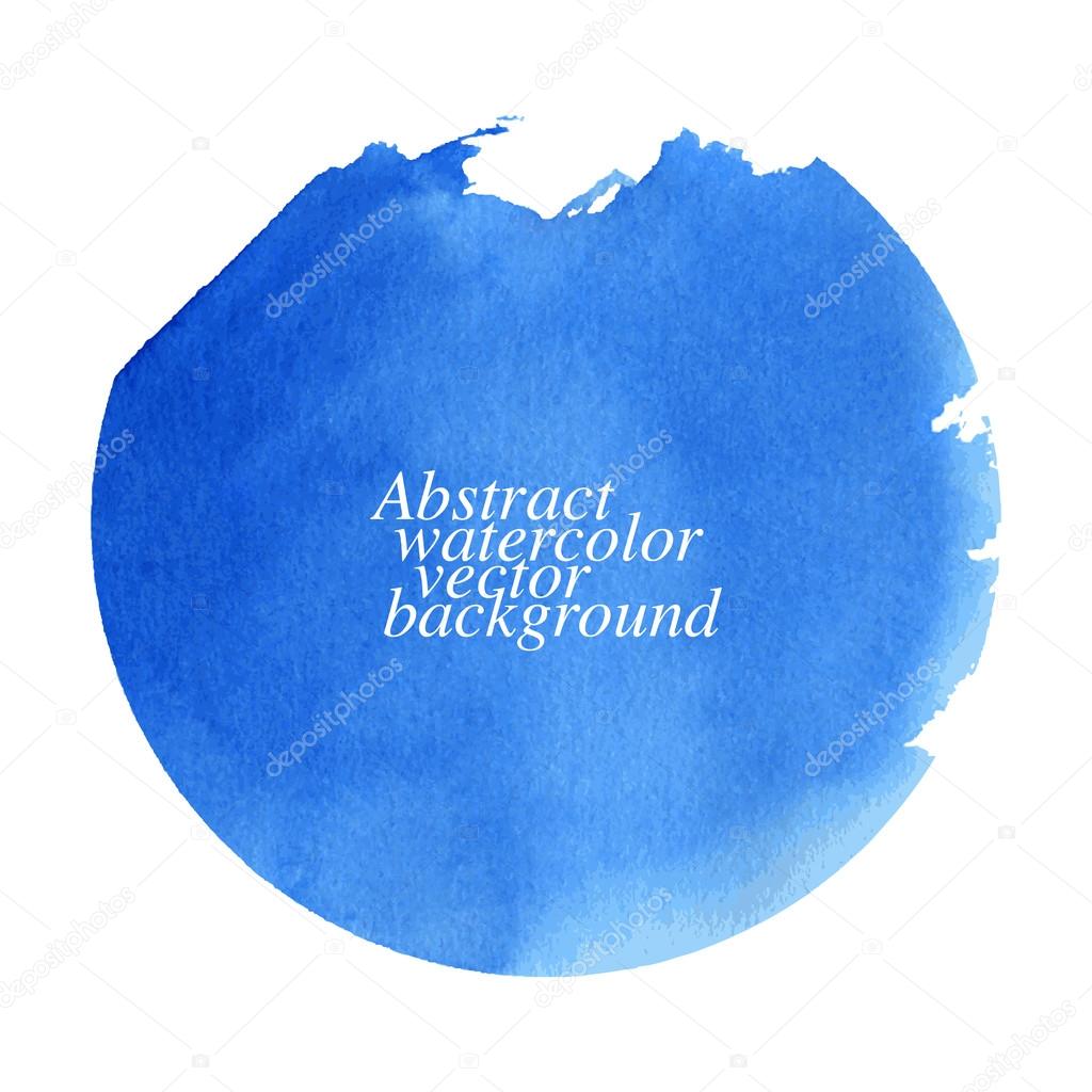 Abstract blue vector watercolor background