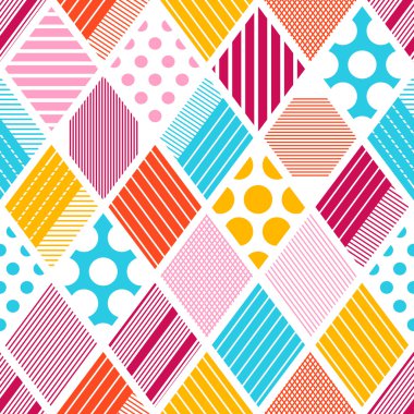 Soyut rhombus vektör seamless modeli. Geometrik doku. Halk halı.