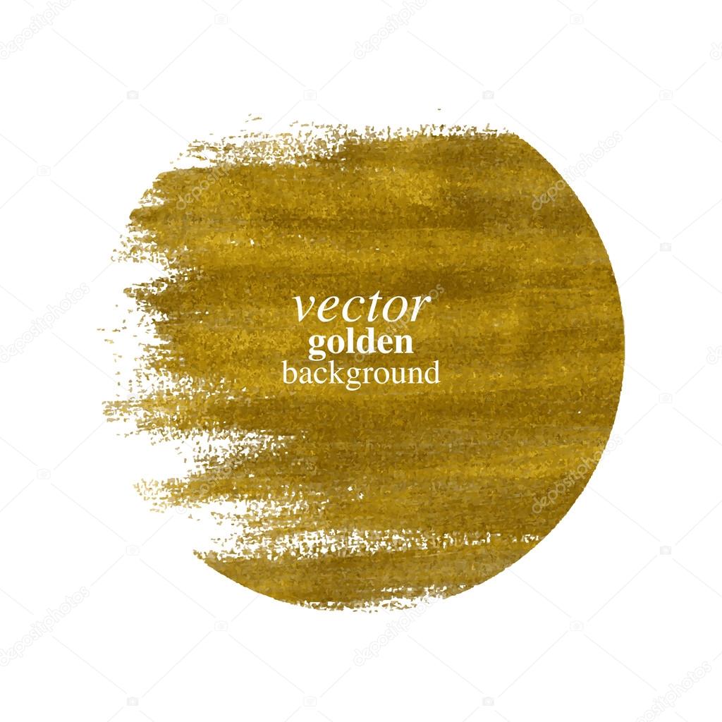 Golden paint abstract vector background. Metal texture