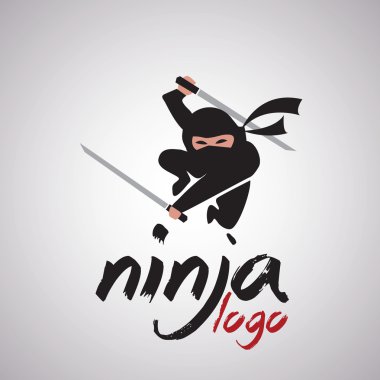 ninja logo design clipart