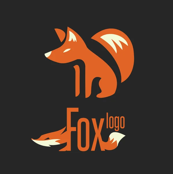 Fox logo design — Stock Vector