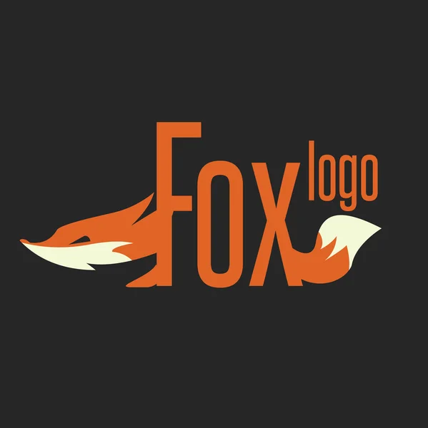 Fox logo design — Stock Vector