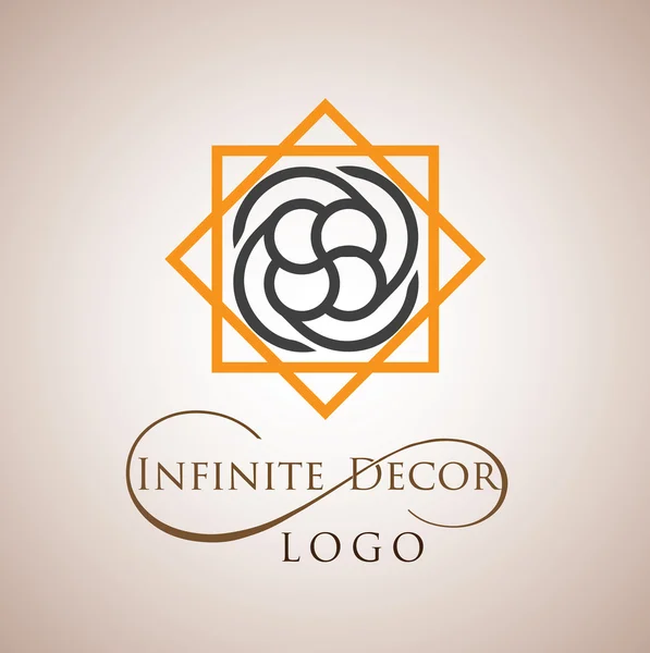 Logotipo decoração infinita — Vetor de Stock