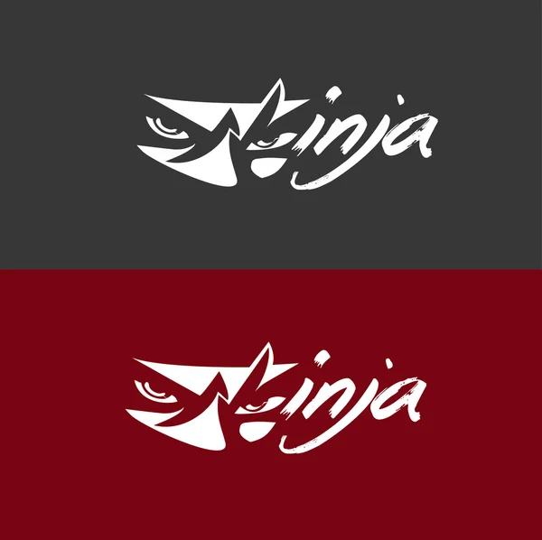 Design del logo ninja — Vettoriale Stock