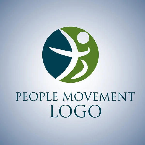 Logotipo do movimento de pessoas — Vetor de Stock