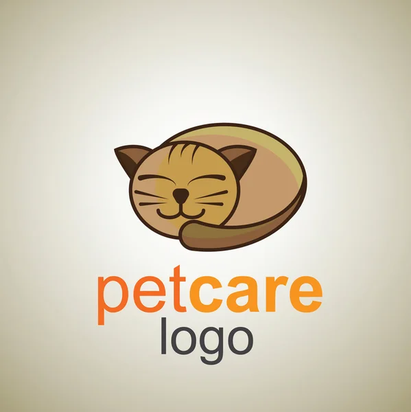 Evde beslenen hayvan kaygı logo hazırladılar — Stok Vektör