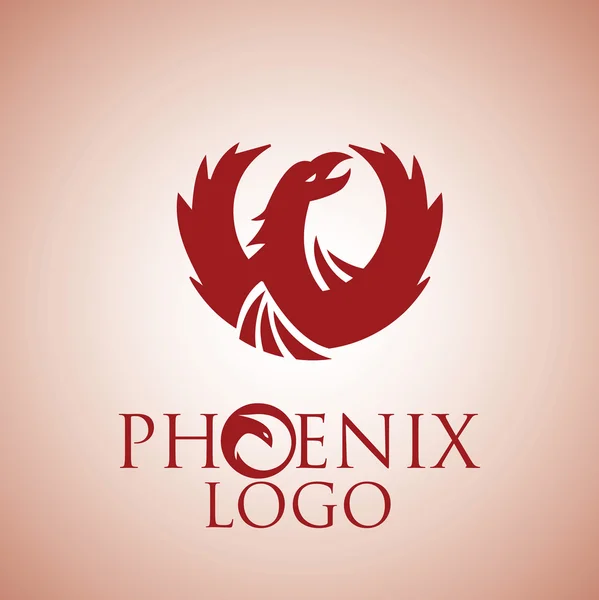 Diseño del logo phoenix — Vector de stock