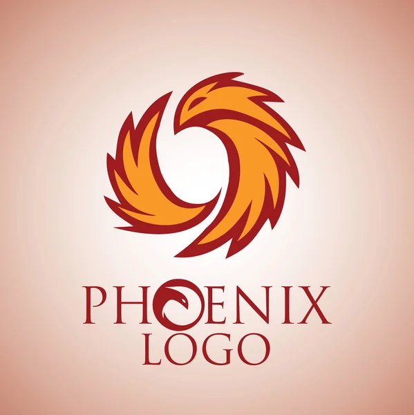 Phoenix design do logotipo —  Vetores de Stock