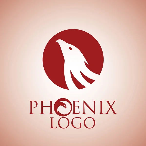 Diseño del logo phoenix — Vector de stock