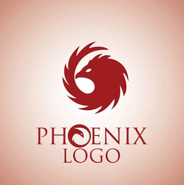 Phoenix logó tervezés — Stock Vector