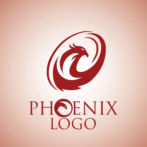 Diseño del logo phoenix — Vector de stock