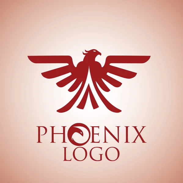 Diseño del logo phoenix — Vector de stock