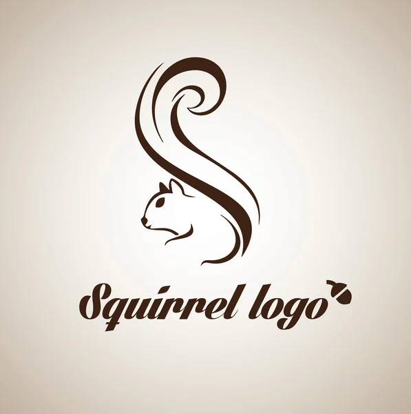 Desenho do logotipo do esquilo —  Vetores de Stock