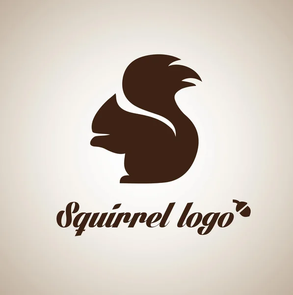 Squirrel logo design — Stock Vector