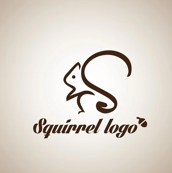 Desenho do logotipo do esquilo —  Vetores de Stock