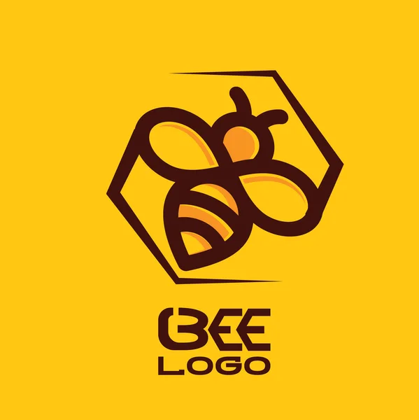 Σχεδιασμός λογότυπου μέλισσα — Διανυσματικό Αρχείο